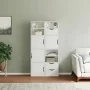 Armarios auxiliares 4 uds "ODDA" blanco 40x24x79 cm by , Sideboards - Ref: Foro24-3365351, Price: 220,86 €, Discount: %