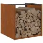 Leñero 40x40x40 cm Acero oxidado by , Firewood bags and holders - Ref: Foro24-864242, Price: 45,53 €, Discount: %