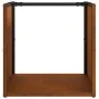 Leñero 40x40x40 cm Acero oxidado by , Firewood bags and holders - Ref: Foro24-864242, Price: 45,53 €, Discount: %