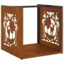 Leñero 40x40x40 cm acero corten by , Firewood bags and holders - Ref: Foro24-864254, Price: 42,51 €, Discount: %