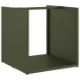 Leñero verde oliva 40x40x40 cm Acero laminado en frío by , Firewood bags and holders - Ref: Foro24-864240, Price: 48,17 €, Di...