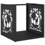 Leñero negro 40x40x40 cm Acero laminado en frío von , Brennholztaschen und -halter - Ref: Foro24-864249, Preis: 44,09 €, Raba...