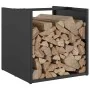 Leñero negro 40x40x40 cm Acero laminado en frío von , Brennholztaschen und -halter - Ref: Foro24-864237, Preis: 46,91 €, Raba...