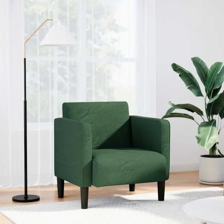 Sillón con reposabrazos verde jungla 54 cm tejido de pana by , Armchairs - Ref: Foro24-4100520, Price: 132,50 €, Discount: %