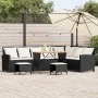 Set de sofás de jardín en forma de L con cojines 4 pzas negro von , Gartensets - Ref: Foro24-3365324, Preis: 651,39 €, Rabatt: %
