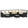 Set de sofás de jardín en forma de L con cojines 4 pzas negro von , Gartensets - Ref: Foro24-3365324, Preis: 651,39 €, Rabatt: %