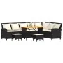 Set de sofás de jardín en forma de L con cojines 4 pzas negro von , Gartensets - Ref: Foro24-3365324, Preis: 651,39 €, Rabatt: %