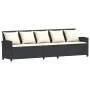 Set de sofás de jardín en forma de L con cojines 4 pzas negro von , Gartensets - Ref: Foro24-3365324, Preis: 651,39 €, Rabatt: %
