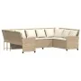 Sofá de jardín con cojines ratán sintético beige de , Conjuntos de jardín - Ref: Foro24-3365332, Precio: 645,79 €, Descuento: %