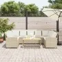 Sofá de jardín con cojines ratán sintético beige de , Conjuntos de jardín - Ref: Foro24-3365332, Precio: 645,79 €, Descuento: %
