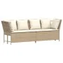 Sofá de jardín con cojines ratán sintético beige de , Conjuntos de jardín - Ref: Foro24-3365332, Precio: 645,79 €, Descuento: %
