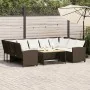 Sofá de jardín con cojines ratán sintético marrón de , Conjuntos de jardín - Ref: Foro24-3365330, Precio: 644,91 €, Descuento: %