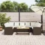 Sofá de jardín con cojines ratán sintético marrón de , Conjuntos de jardín - Ref: Foro24-3365330, Precio: 644,91 €, Descuento: %