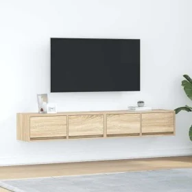 Muebles de TV 2 uds Roble Sonoma 80x31x25,5cm Madera ingeniería by , TV Furniture - Ref: Foro24-861513, Price: 92,81 €, Disco...