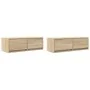 Muebles de TV 2 uds Roble Sonoma 80x31x25,5cm Madera ingeniería by , TV Furniture - Ref: Foro24-861513, Price: 92,81 €, Disco...