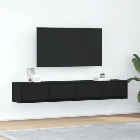Muebles de TV 2 uds Roble Negro 80x31x25,5 cm Madera ingeniería de , Muebles TV - Ref: Foro24-861511, Precio: 99,93 €, Descue...
