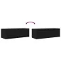 Muebles de TV 2 uds Roble Negro 80x31x25,5 cm Madera ingeniería von , TV-Möbel - Ref: Foro24-861511, Preis: 99,93 €, Rabatt: %