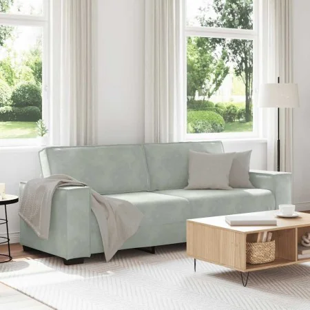 Sofá de 3 plazas terciopelo gris claro 180 cm by , Sofas - Ref: Foro24-4105030, Price: 259,93 €, Discount: %