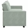 Sofá de 3 plazas terciopelo gris claro 180 cm by , Sofas - Ref: Foro24-4105030, Price: 259,93 €, Discount: %