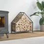 Leñero antracita 60x25x60 cm Acero laminado en frío by , Firewood bags and holders - Ref: Foro24-864305, Price: 36,61 €, Disc...