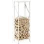 Leñero blanco 34x25x100 cm Acero laminado en frío by , Firewood bags and holders - Ref: Foro24-864324, Price: 52,61 €, Discou...
