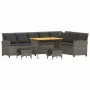 Juego de sofás de jardín en forma de L con cojines 4 pzas gris by , Garden sets - Ref: Foro24-3365326, Price: 672,94 €, Disco...