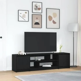 Mueble de TV de madera de roble negro 188,5x41x50 cm von , TV-Möbel - Ref: Foro24-3328418, Preis: 144,37 €, Rabatt: %