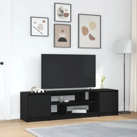 Mueble de TV de madera de roble negro 188,5x41x50 cm by , TV Furniture - Ref: Foro24-3328418, Price: 144,37 €, Discount: %