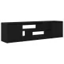 Mueble de TV de madera de roble negro 188,5x41x50 cm by , TV Furniture - Ref: Foro24-3328418, Price: 144,37 €, Discount: %