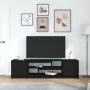 Mueble de TV de madera de roble negro 188,5x41x50 cm by , TV Furniture - Ref: Foro24-3328418, Price: 144,37 €, Discount: %