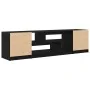 Mueble de TV de madera de roble negro 188,5x41x50 cm by , TV Furniture - Ref: Foro24-3328418, Price: 144,37 €, Discount: %