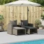 Set de muebles de jardín 5 pzas y cojines apilables gris by , Outdoor sofas - Ref: Foro24-4104165, Price: 266,16 €, Discount: %