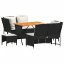 Set de muebles de jardín 5 pzas y cojines ratán sintético negro de , Conjuntos de jardín - Ref: Foro24-3365345, Precio: 480,2...