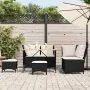Set de muebles de jardín 5 pzas y cojines ratán sintético negro de , Conjuntos de jardín - Ref: Foro24-3365345, Precio: 480,2...
