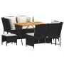 Set de muebles de jardín 5 pzas y cojines ratán sintético negro de , Conjuntos de jardín - Ref: Foro24-3365345, Precio: 480,2...