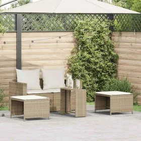 Set de muebles de jardín con cojines apilables 5 pzas beige by , Outdoor sofas - Ref: Foro24-4104167, Price: 265,56 €, Discou...