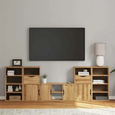 Muebles de TV 5 uds. con almacenaje "ODDA" madera maciza pino von , TV-Möbel - Ref: Foro24-3365370, Preis: 252,10 €, Rabatt: %