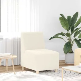 Sillón color crema 55 cm tejido imitación lana rizada by , Sofas - Ref: Foro24-4108504, Price: 125,19 €, Discount: %