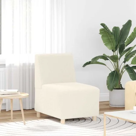 Sillón color crema 55 cm tejido imitación lana rizada by , Sofas - Ref: Foro24-4108504, Price: 125,19 €, Discount: %