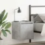 Mesillas de noche de pared 2 uds gris hormigón 38x34x40 cm by , Nightstands - Ref: Foro24-861236, Price: 63,51 €, Discount: %