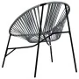 Juego de sillas de jardín 3 uds negro y gris claro de , Sillas de jardín - Ref: Foro24-4009294, Precio: 166,83 €, Descuento: %