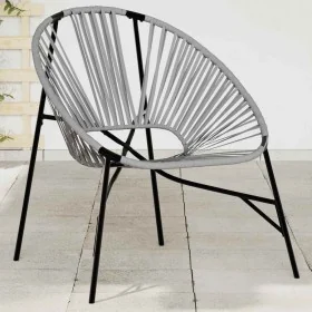 Silla de jardín con forma de huevo ratán sintético negro y gris von , Gartenstühle - Ref: Foro24-4009289, Preis: 93,63 €, Rab...