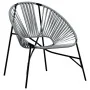 Silla de jardín con forma de huevo ratán sintético negro y gris by , Garden chairs - Ref: Foro24-4009289, Price: 81,86 €, Dis...