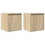 Mesillas de noche de pared 2 uds roble Sonoma 38x34x40 cm by , Nightstands - Ref: Foro24-861234, Price: 63,51 €, Discount: %