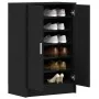 Zapatero de madera de roble negro 60x35x92 cm by , Shoe racks and shoe organizers - Ref: Foro24-862074, Price: 106,03 €, Disc...