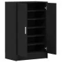Zapatero de madera de roble negro 60x35x92 cm by , Shoe racks and shoe organizers - Ref: Foro24-862074, Price: 106,03 €, Disc...