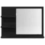 Espejo de baño de madera de roble negro 60x10,5x45 cm de , Tocadores de baño - Ref: Foro24-862546, Precio: 40,31 €, Descuento: %