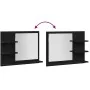 Espejo de baño de madera de roble negro 60x10,5x45 cm de , Tocadores de baño - Ref: Foro24-862546, Precio: 40,31 €, Descuento: %