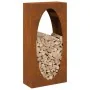 Leñero 50x23x100 cm acero corten by , Firewood bags and holders - Ref: Foro24-864186, Price: 82,86 €, Discount: %