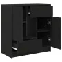 Aparador con cajones y puertas roble negro 70,5x34x74,5 cm by , Sideboards - Ref: Foro24-861842, Price: 105,19 €, Discount: %